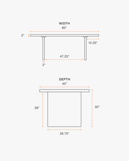 Solid Wood Plank Dining Table