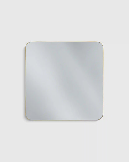 Square Metal Framed Wall Mirror