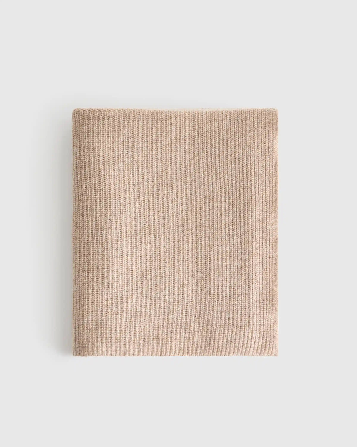 Ribbed Knit Cashmere Throw