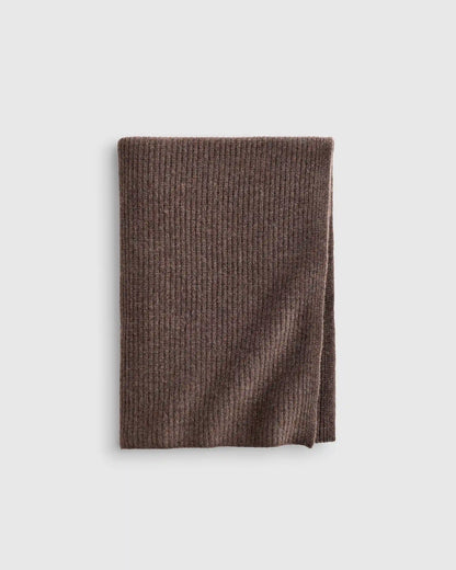 Ribbed Knit Cashmere Throw