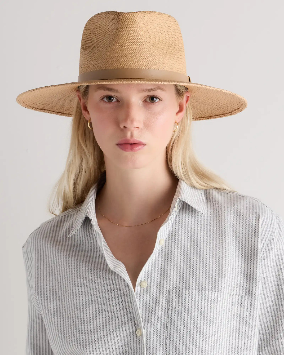 Toquilla Straw Wide Brim Panama Hat