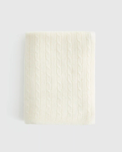 Mongolian Cashmere Cable Knit Baby Blanket