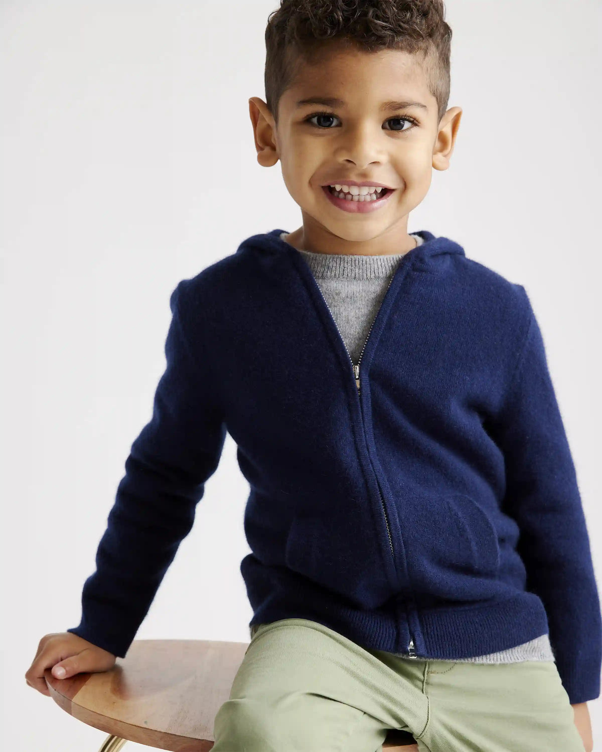 Washable Cashmere Full Zip Hoodie