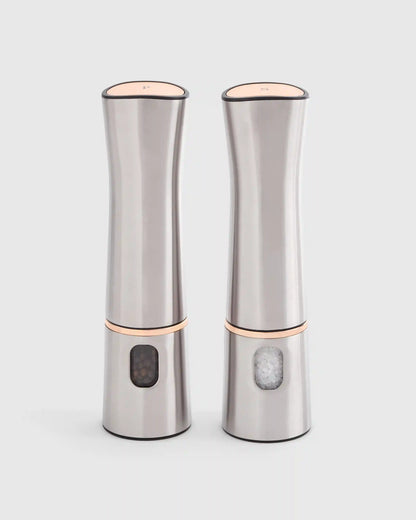 Stainless Steel Electric Salt & Pepper Mill Set
