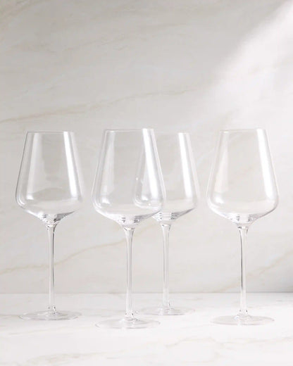 Mouth Blown Red Wine Glass, Set of 4