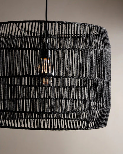 Woven Rope Drum Pendant Light