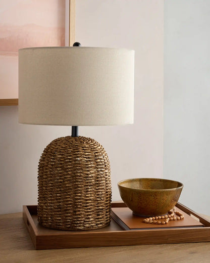 Arched Seagrass Table Lamp