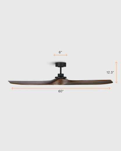 Transitional Wood Blade Ceiling Fan