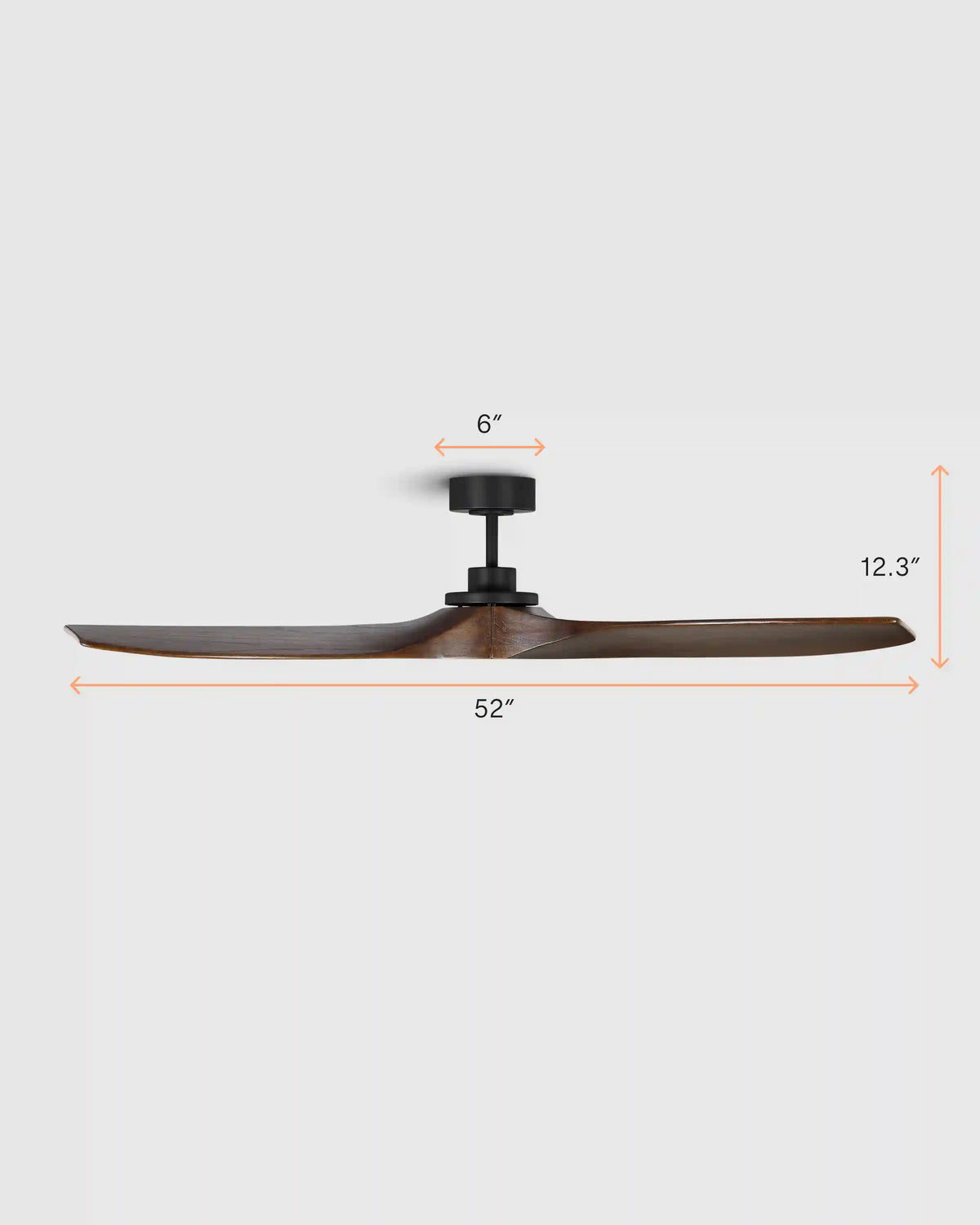 Transitional Wood Blade Ceiling Fan