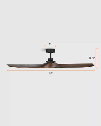Transitional Wood Blade Ceiling Fan