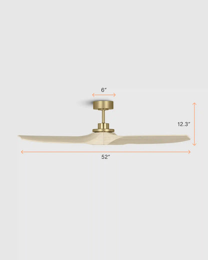 Transitional Wood Blade Ceiling Fan