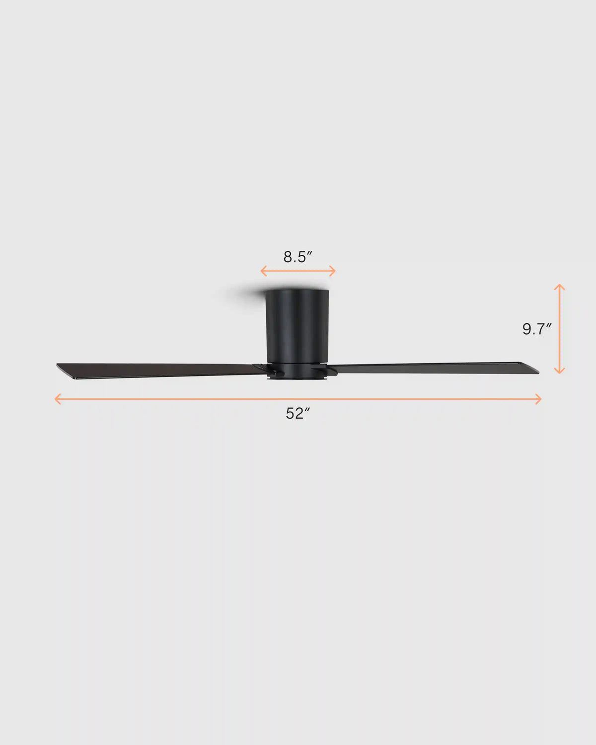 Simple Metal Hugger LED Ceiling Fan