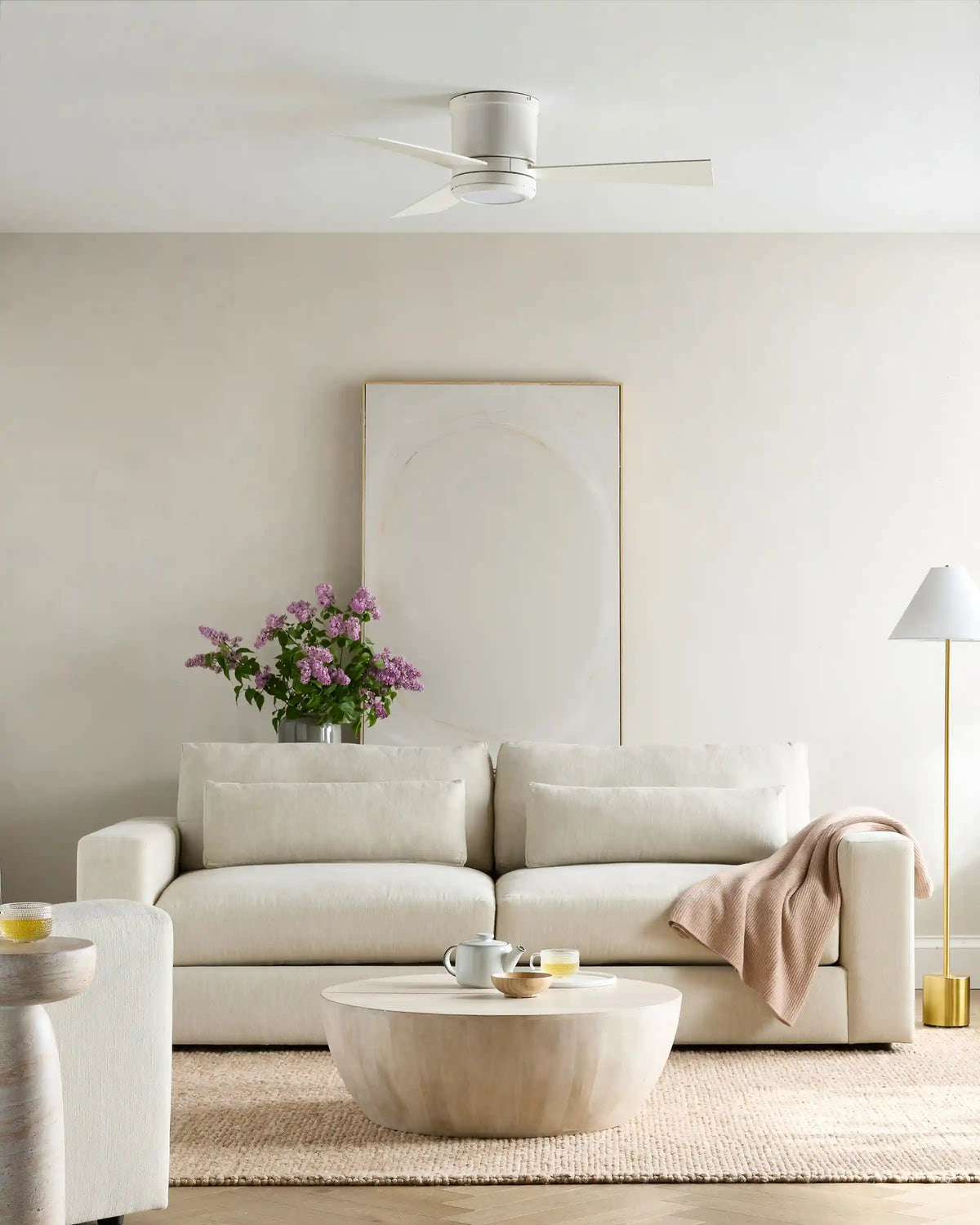 Simple Metal Hugger LED Ceiling Fan