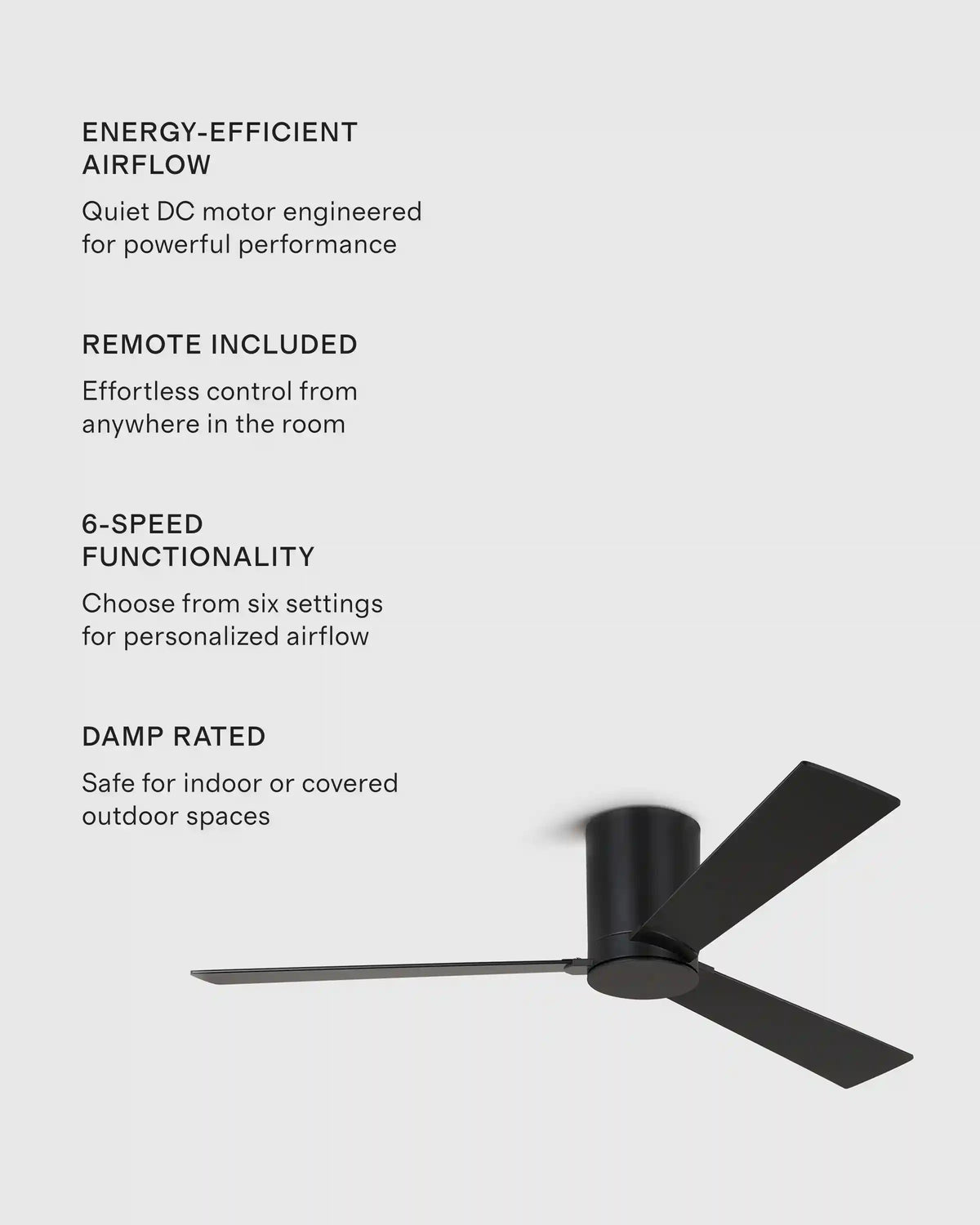 Minimalist Hugger Wood Blade Ceiling Fan