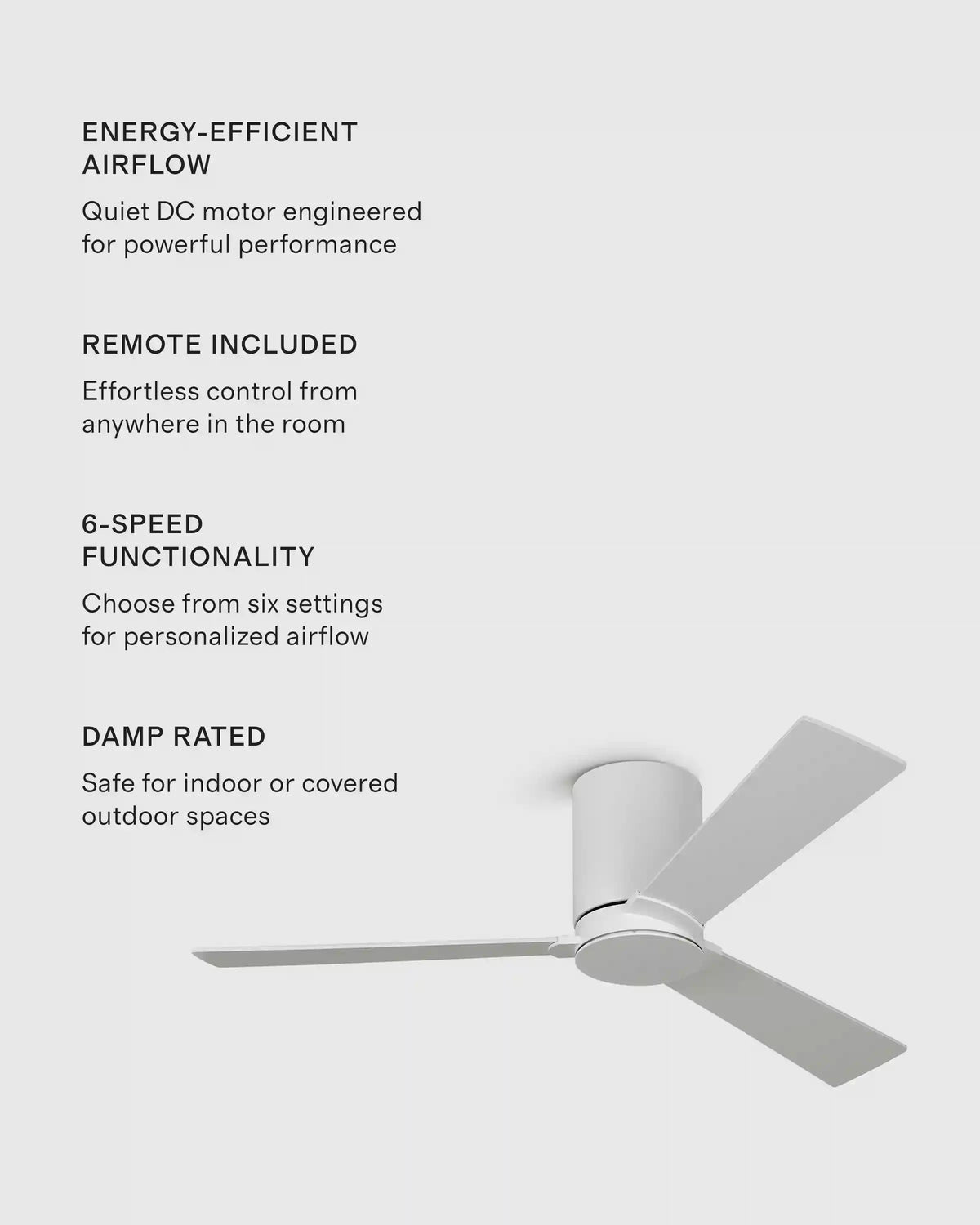 Minimalist Hugger Wood Blade Ceiling Fan