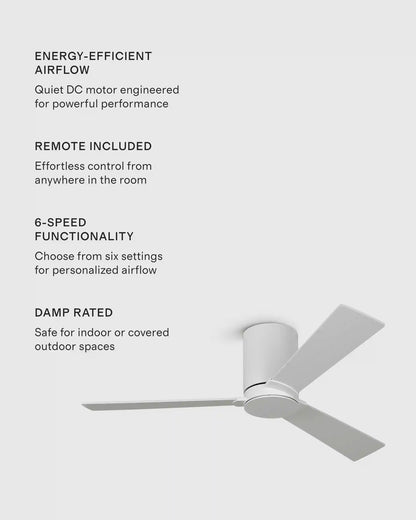 Minimalist Hugger Wood Blade Ceiling Fan
