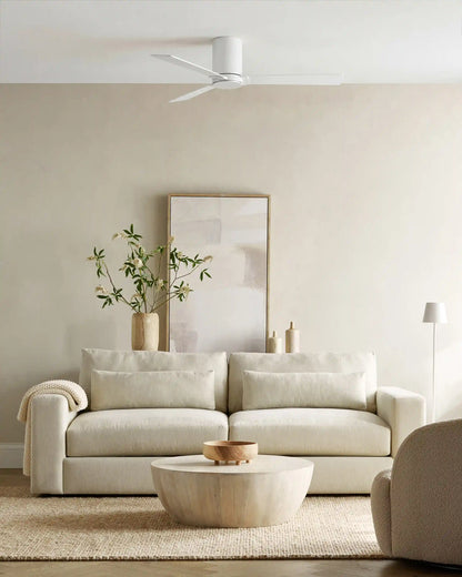 Minimalist Hugger Wood Blade Ceiling Fan
