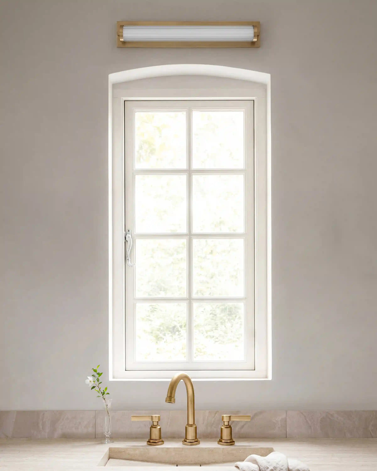 Ribbed Steel LED Vanity Sconce