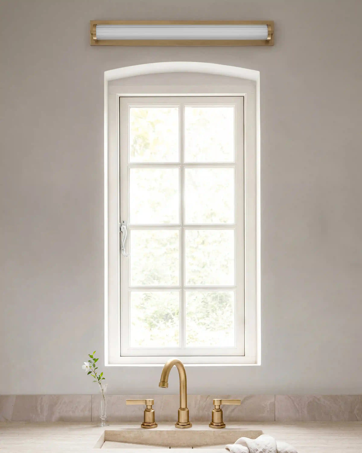 Ribbed Steel LED Vanity Sconce