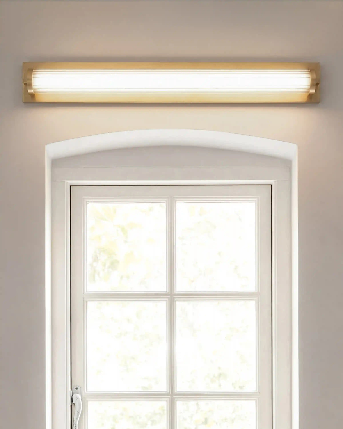 Ribbed Steel LED Vanity Sconce