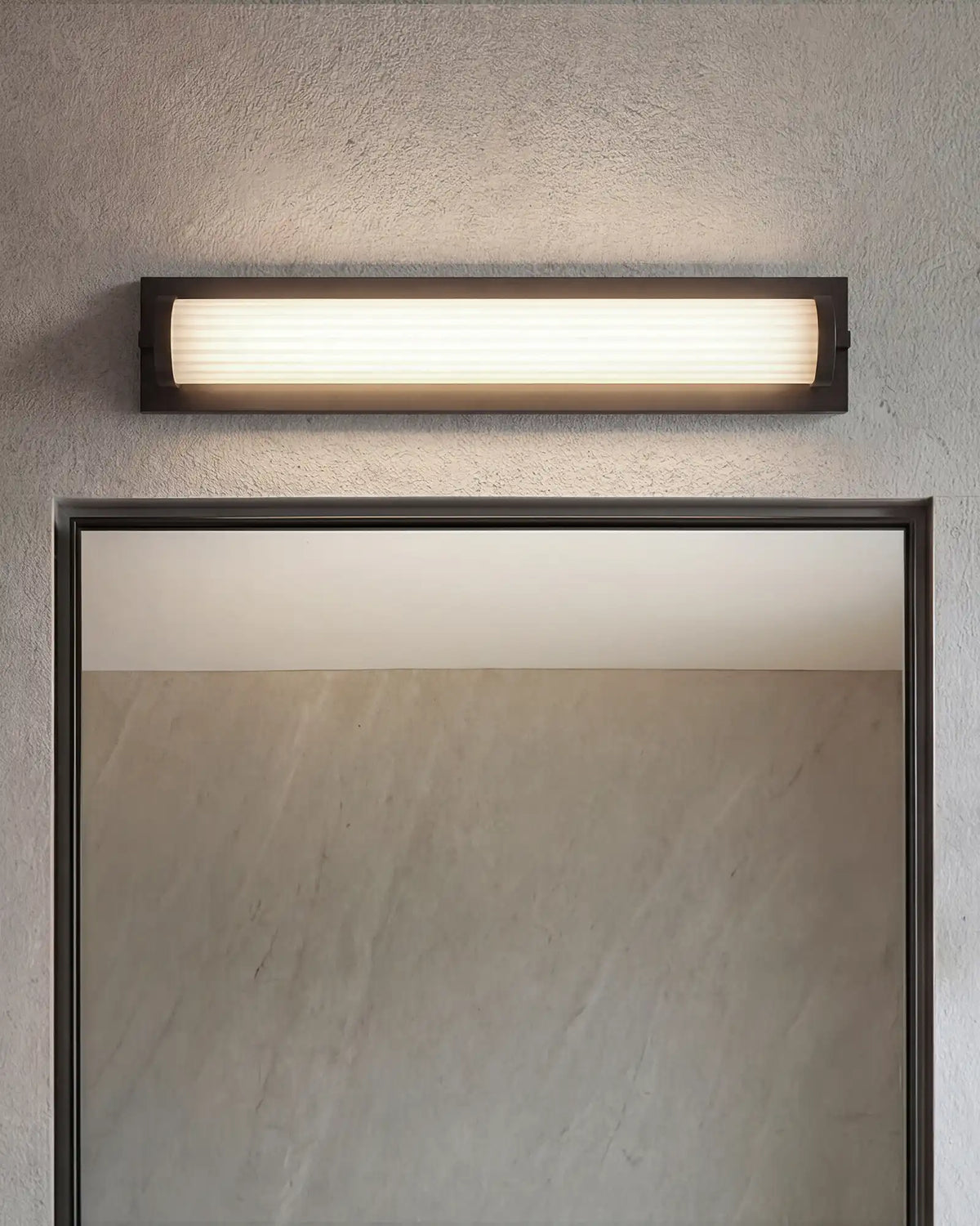 Ribbed Steel LED Vanity Sconce