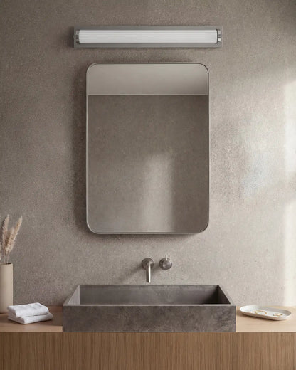 Ribbed Steel LED Vanity Sconce