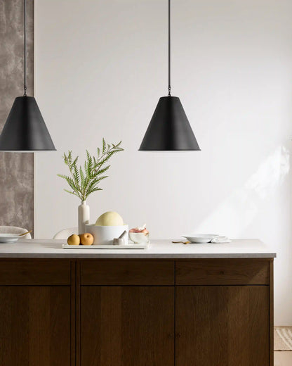 Tapered Steel Shade Pendant Light