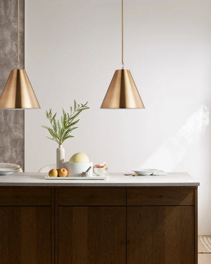 Tapered Steel Shade Pendant Light