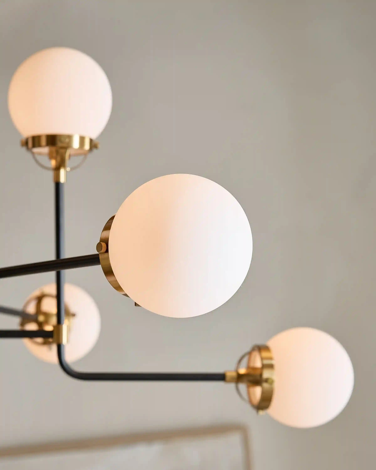 Multi Globe Steel Chandelier
