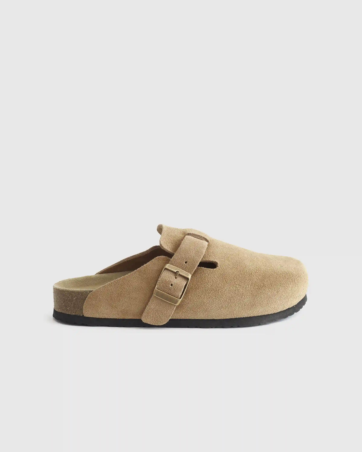 Water Repellent Suede Clog Mule