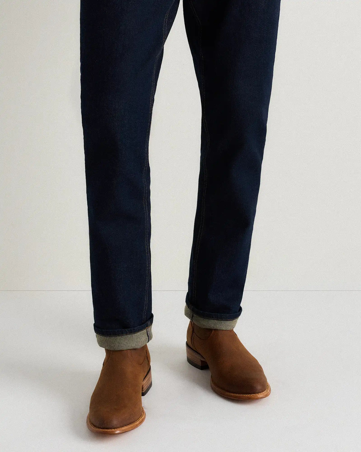 Crafted Leather Western Zip Boot