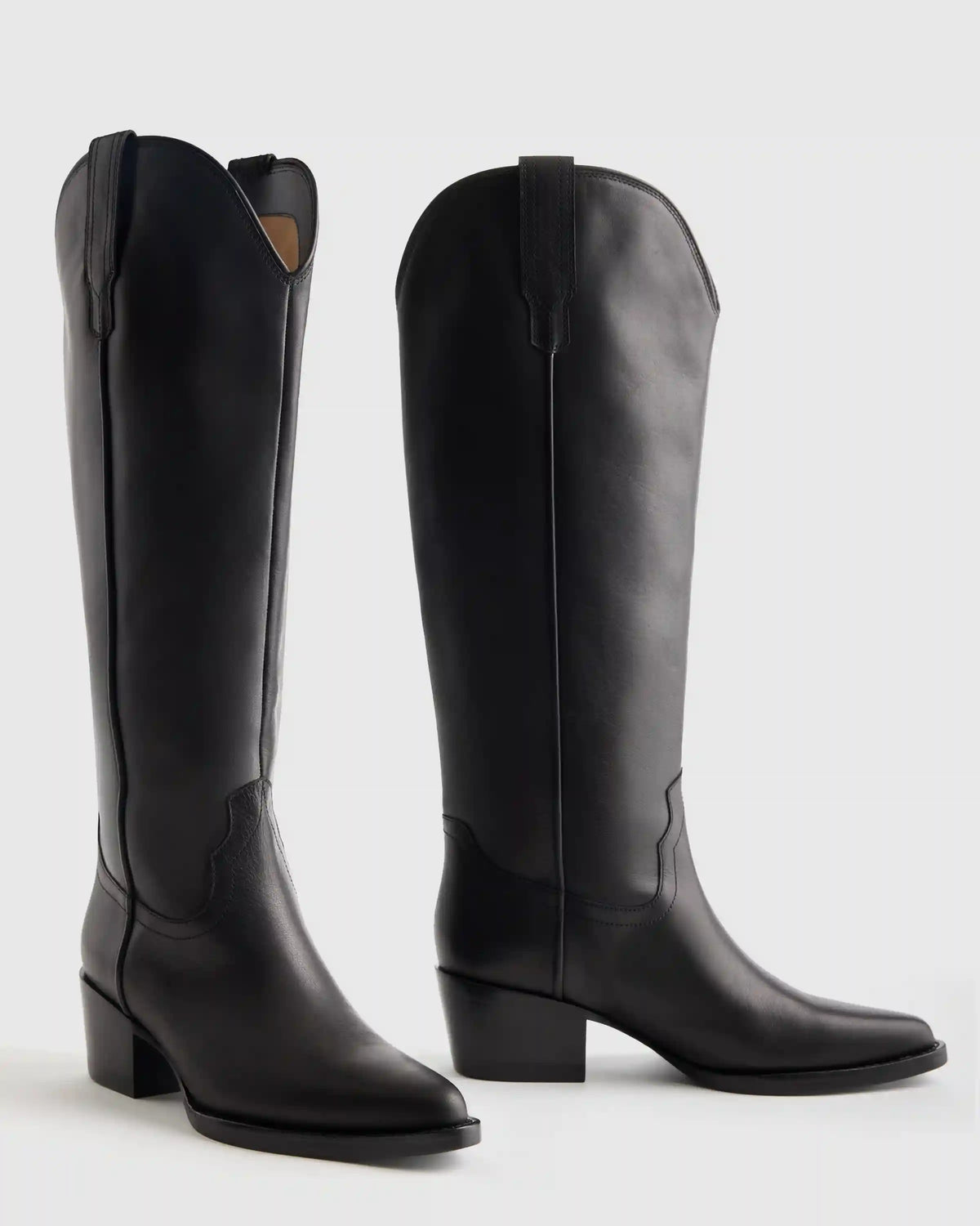 Italian Leather Tall Western Boots