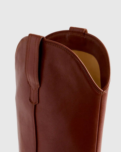 Italian Leather Tall Western Boots