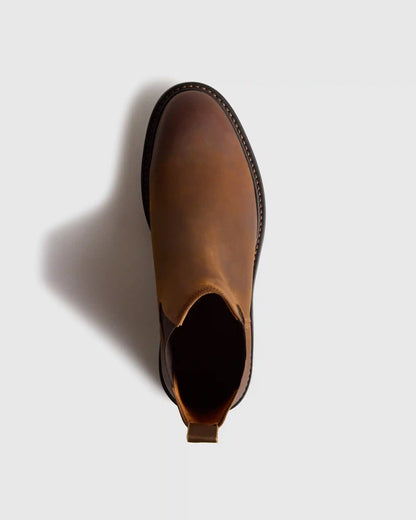 Rugged Leather Lug Sole Chelsea Boot