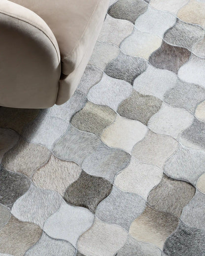 Trellis Hair on Hide Rug
