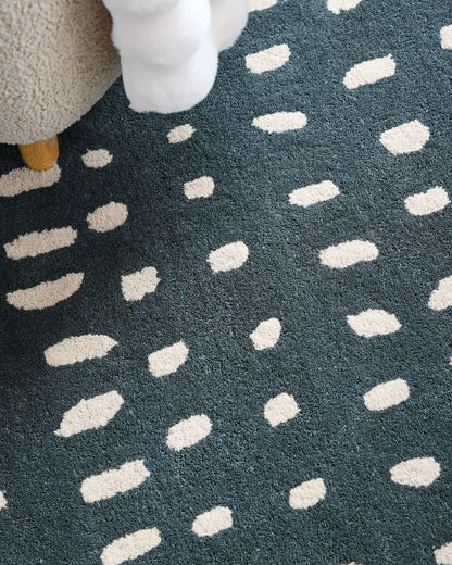 Painterly Dots Hand-Tufted Wool Rug