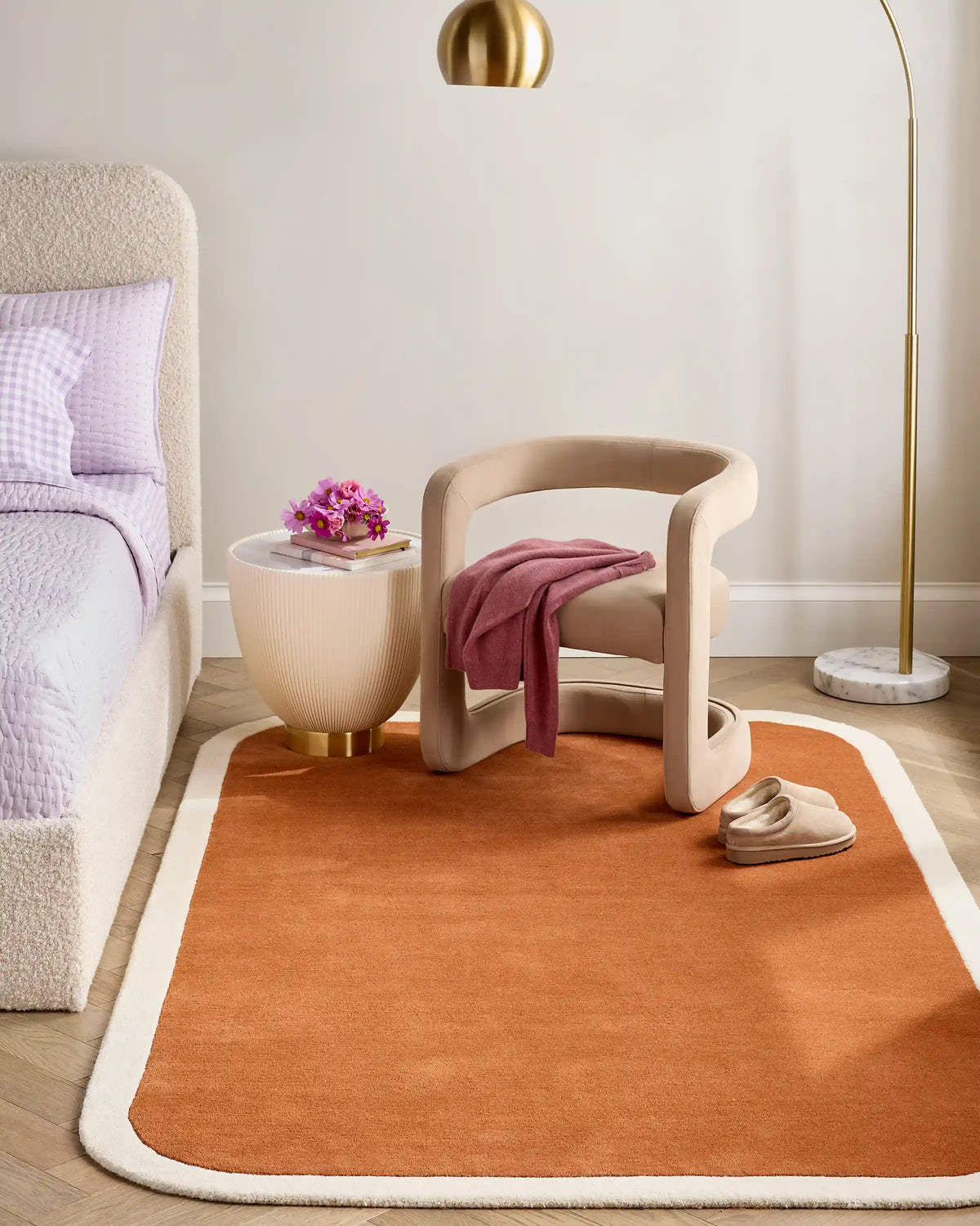 Colorful Curves Hand-Tufted Rug