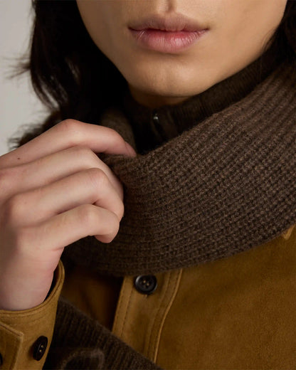 Mongolian Cashmere Ribbed Scarf