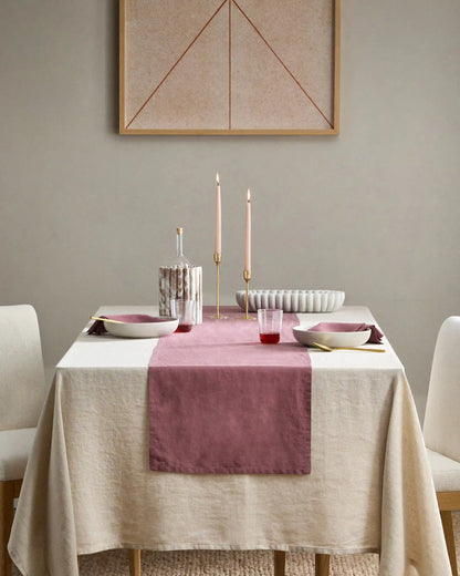 European Linen Table Runner