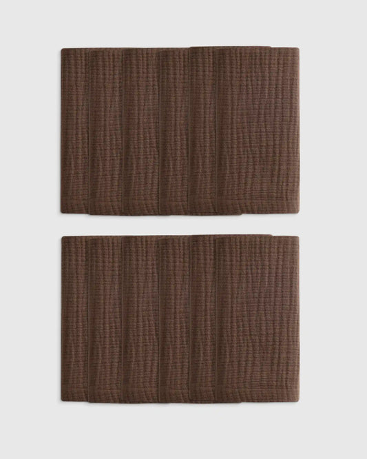 Organic Cotton Gauze Napkins, Set of 12