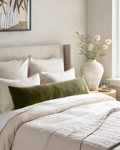 Cotton Velvet Oversized Lumbar Pillow Cover