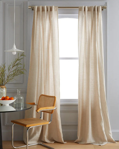 European Linen Curtain - Single Panel