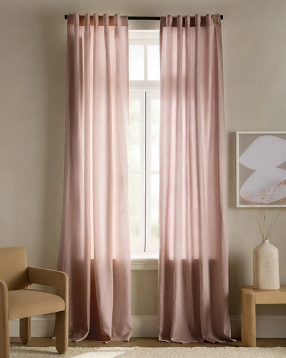 European Linen Curtain - Single Panel
