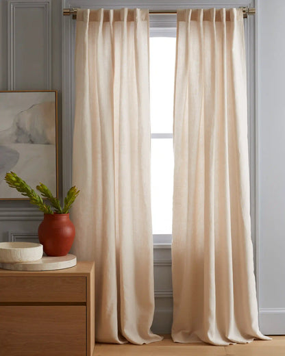 European Linen Curtain - Single Panel