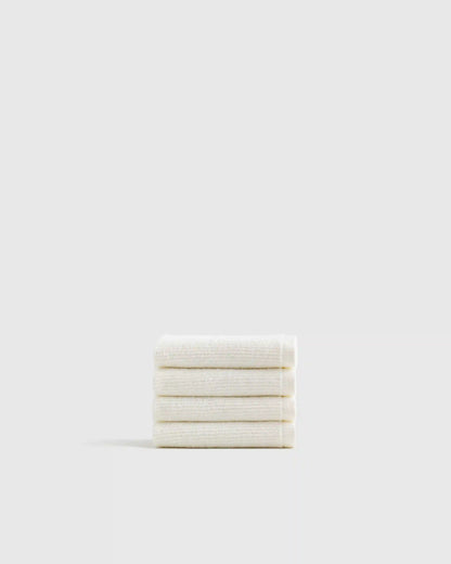 Turkish Ribbed Quick Dry Washcloth (Set of 4)