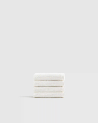 Turkish Ribbed Quick Dry Washcloth (Set of 4)