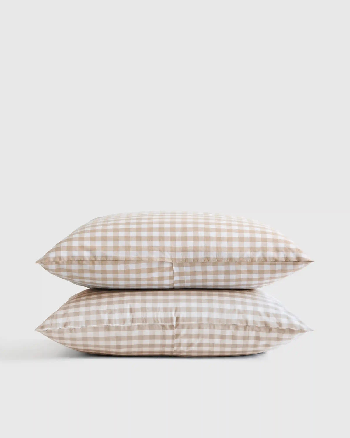 Organic Crisp Percale Gingham Sham Set