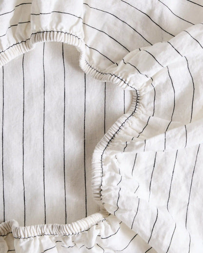 European Linen Stripe Sheet Set