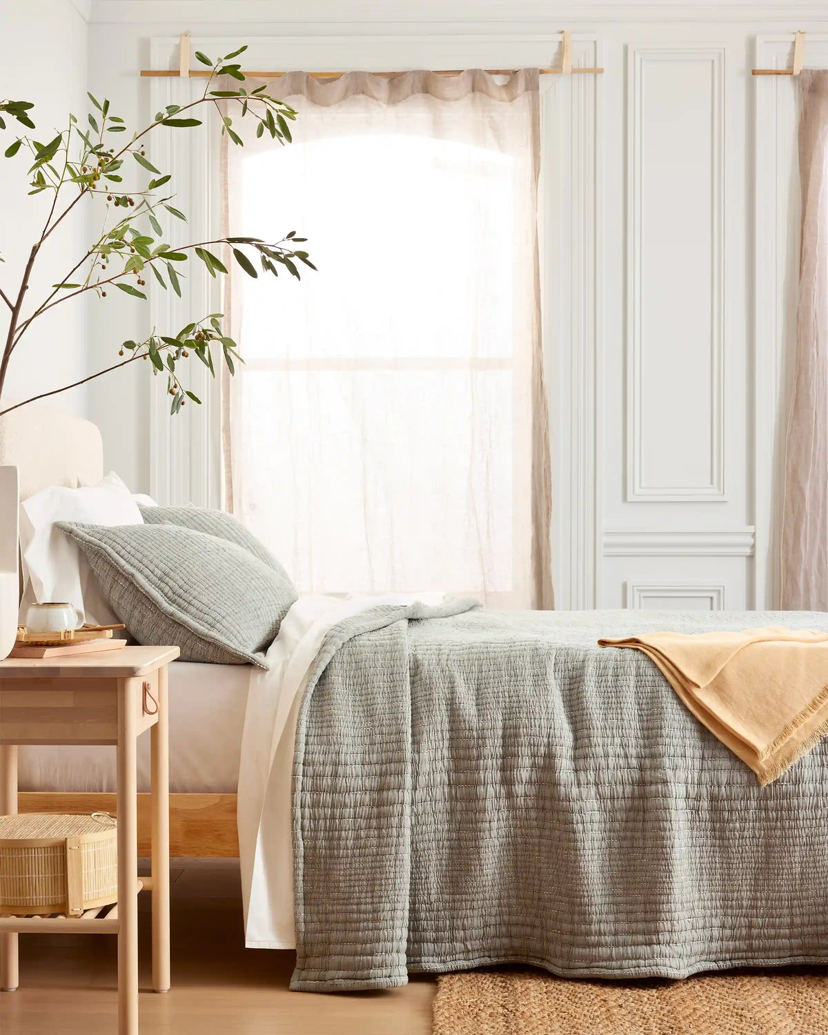 Organic Cotton Channel Stitch Sham Set