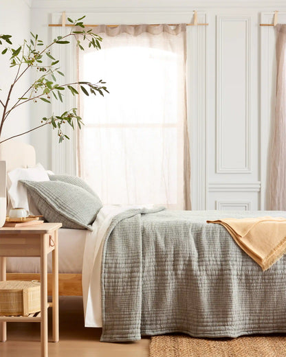 Organic Cotton Channel Stitch Sham Set